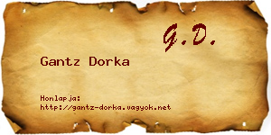 Gantz Dorka névjegykártya